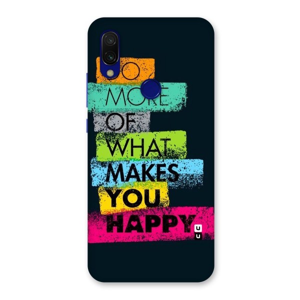 Makes You Happy Back Case for Redmi Y3