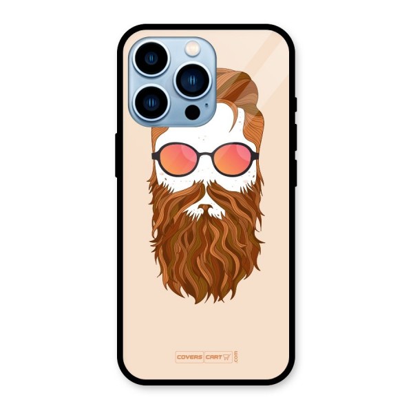 Man in Beard Glass Back Case for iPhone 13 Pro