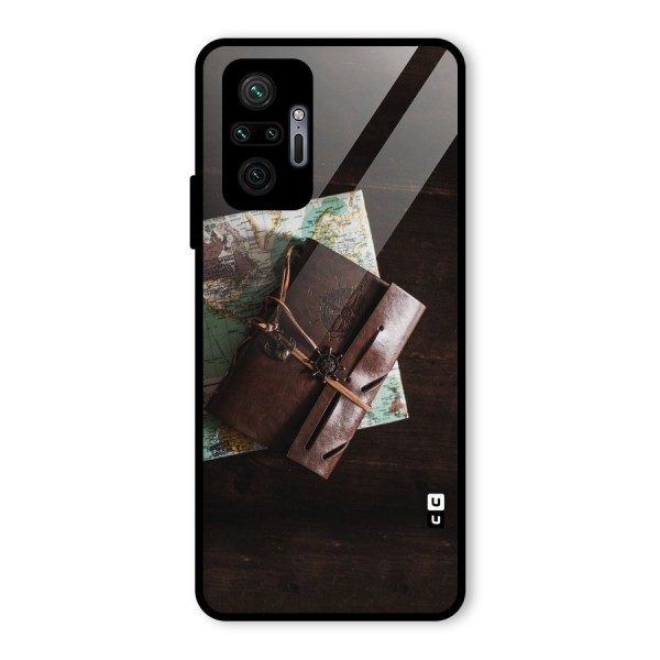 Map Journal Glass Back Case for Redmi Note 10 Pro