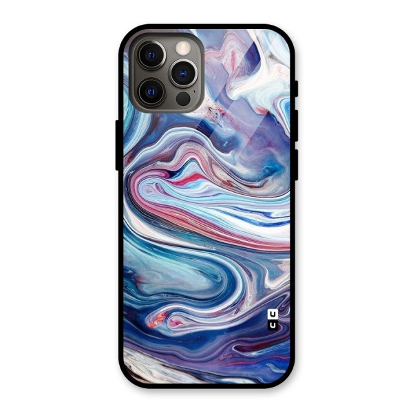 Marble Style Printed Glass Back Case for iPhone 12 Pro