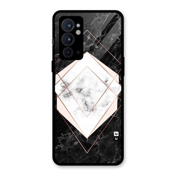 Marble Texture Print Glass Back Case for OnePlus 9RT 5G