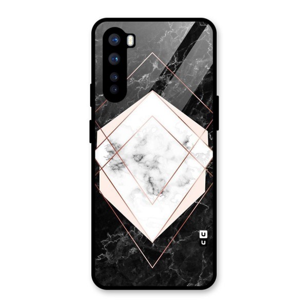 Marble Texture Print Glass Back Case for OnePlus Nord