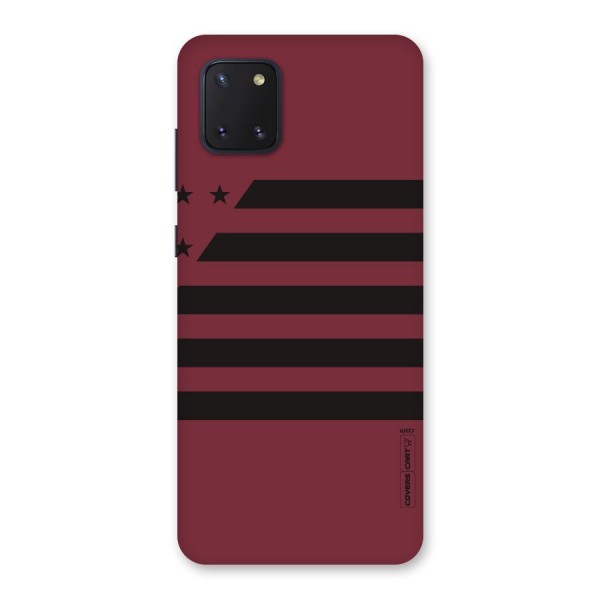 Maroon Star Striped Back Case for Galaxy Note 10 Lite