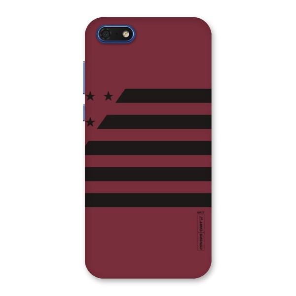 Maroon Star Striped Back Case for Honor 7s