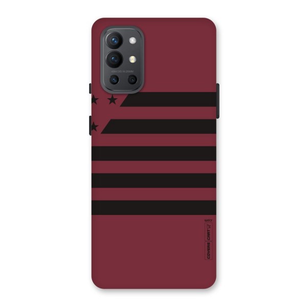 Maroon Star Striped Back Case for OnePlus 9R