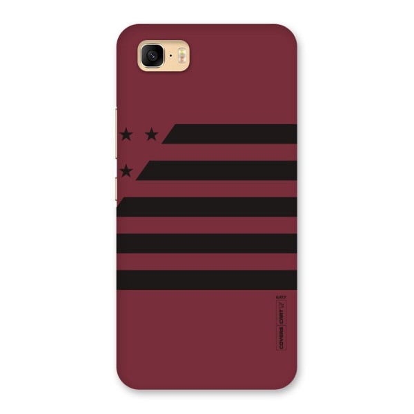 Maroon Star Striped Back Case for Zenfone 3s Max