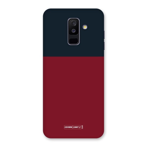 Maroon and Navy Blue Back Case for Galaxy A6 Plus