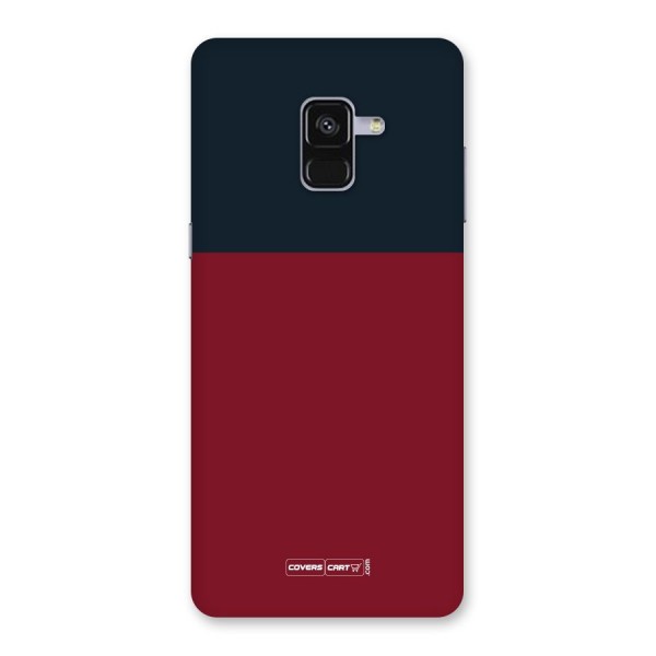 Maroon and Navy Blue Back Case for Galaxy A8 Plus