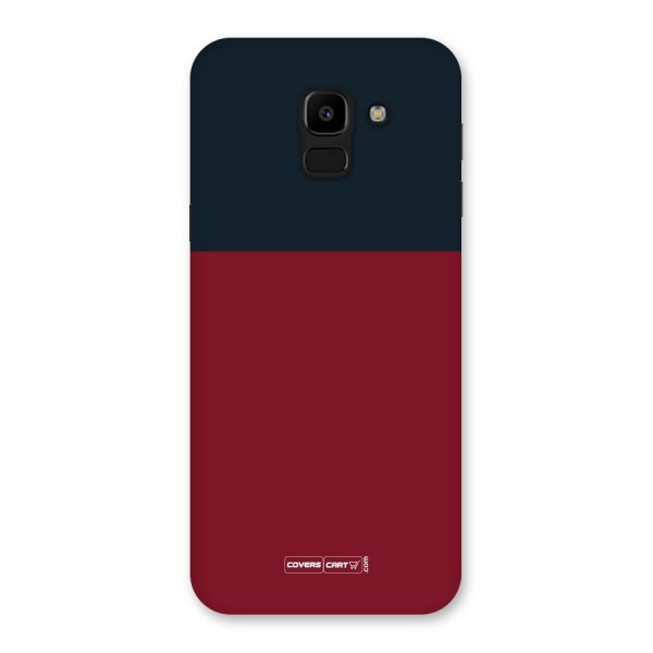 Maroon and Navy Blue Back Case for Galaxy J6