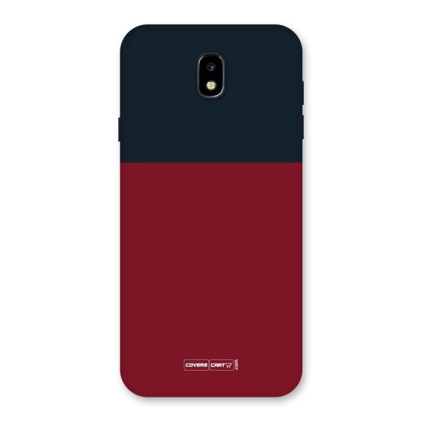 Maroon and Navy Blue Back Case for Galaxy J7 Pro