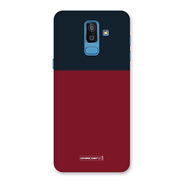 Maroon and Navy Blue Back Case for Galaxy J8