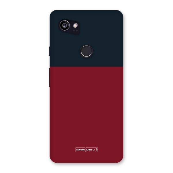 Maroon and Navy Blue Back Case for Google Pixel 2 XL