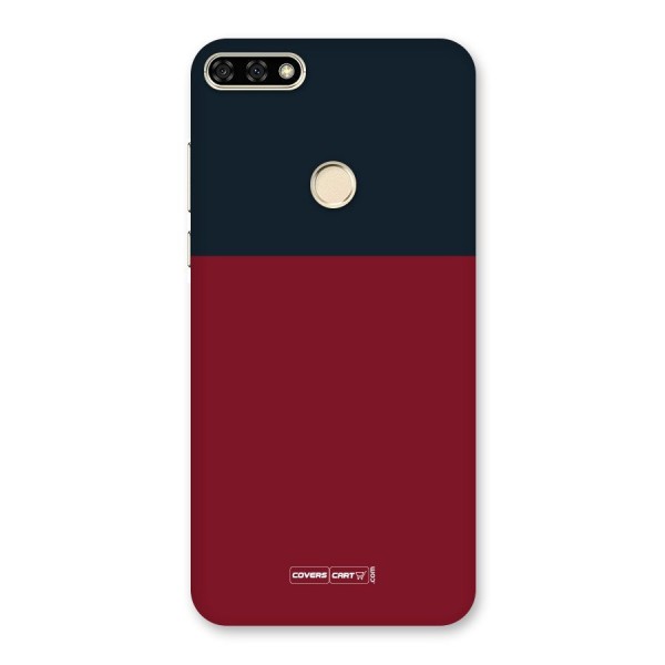 Maroon and Navy Blue Back Case for Honor 7A