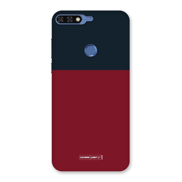 Maroon and Navy Blue Back Case for Honor 7C
