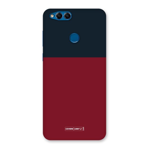 Maroon and Navy Blue Back Case for Honor 7X