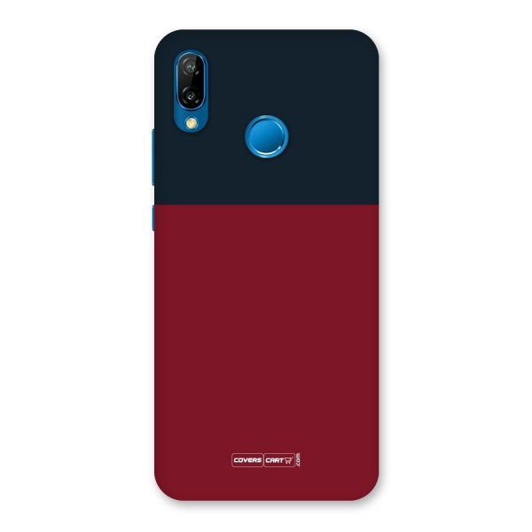 Maroon and Navy Blue Back Case for Huawei P20 Lite