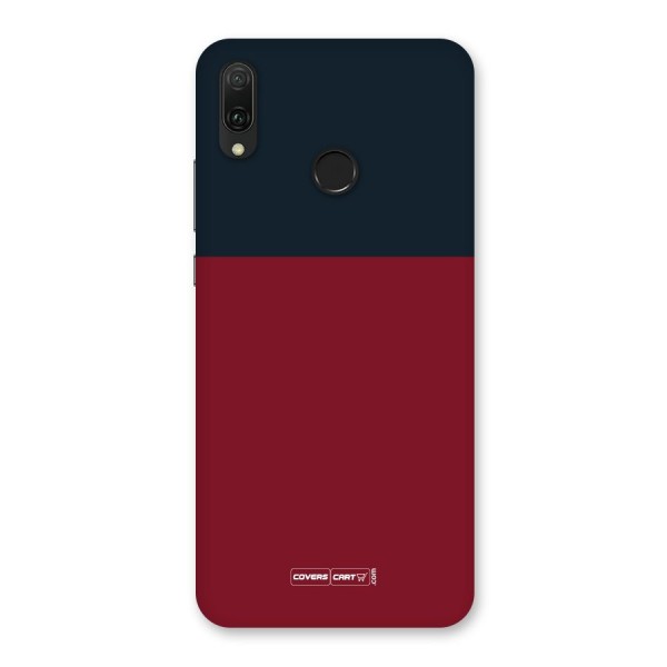 Maroon and Navy Blue Back Case for Huawei Y9 (2019)