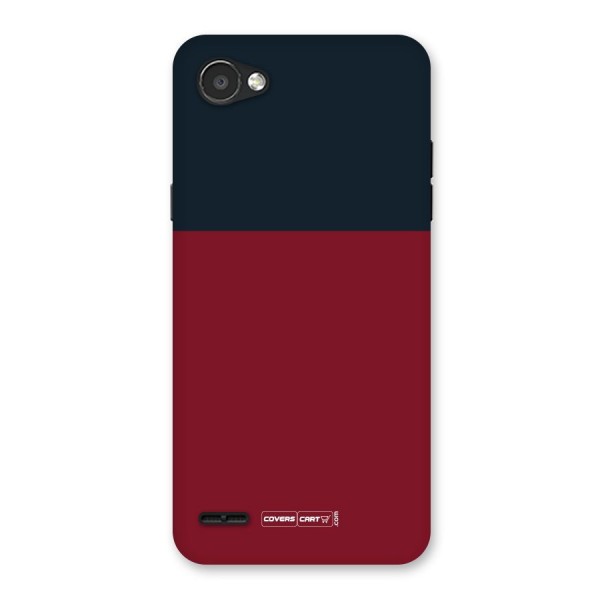 Maroon and Navy Blue Back Case for LG Q6