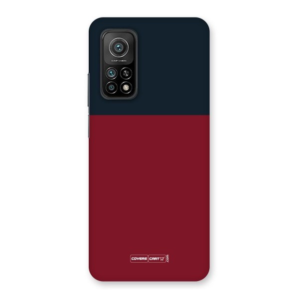 Maroon and Navy Blue Back Case for Mi 10T Pro 5G