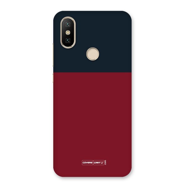 Maroon and Navy Blue Back Case for Mi A2