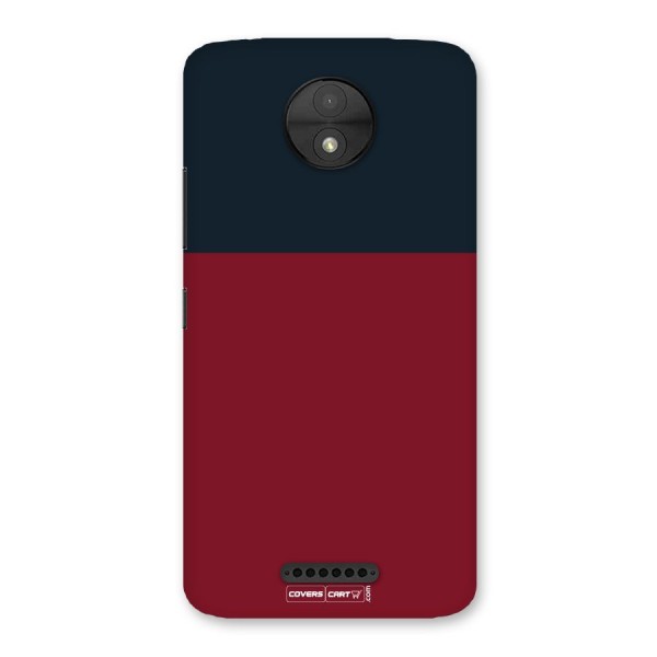 Maroon and Navy Blue Back Case for Moto C