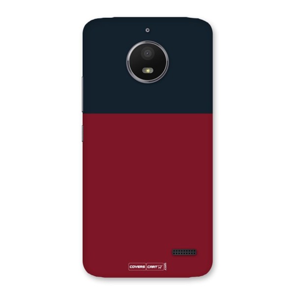 Maroon and Navy Blue Back Case for Moto E4