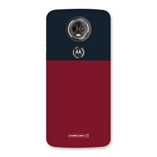 Maroon and Navy Blue Back Case for Moto E5 Plus