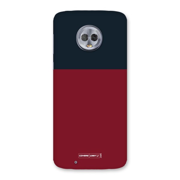 Maroon and Navy Blue Back Case for Moto G6