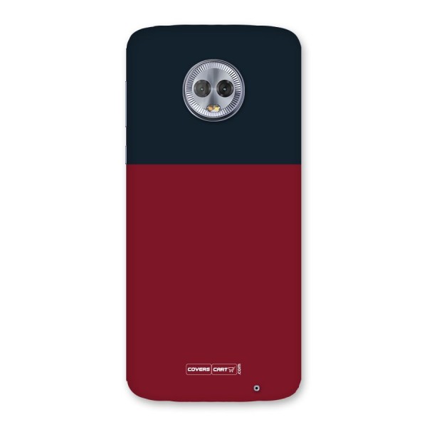 Maroon and Navy Blue Back Case for Moto G6 Plus
