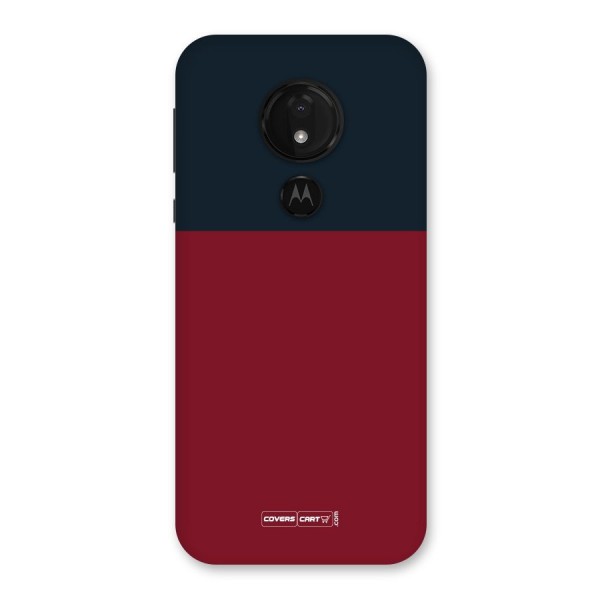 Maroon and Navy Blue Back Case for Moto G7 Power