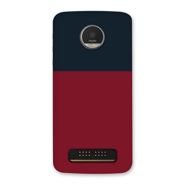 Maroon and Navy Blue Back Case for Moto Z Play