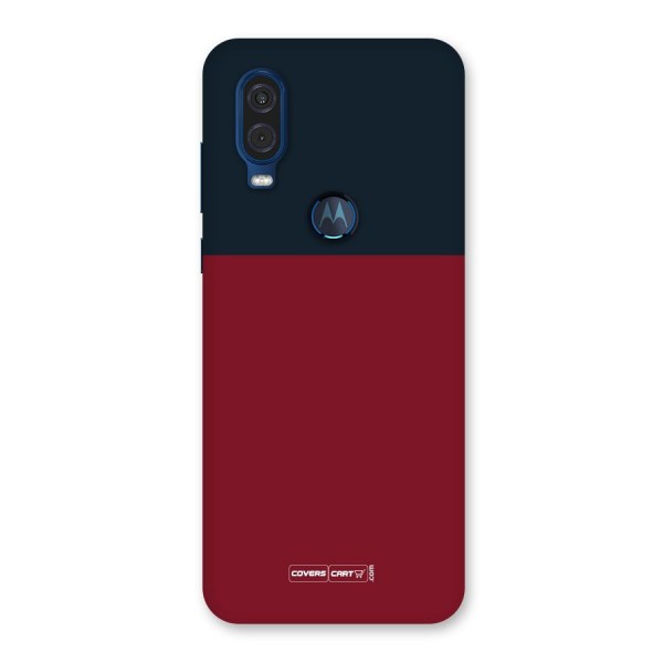 Maroon and Navy Blue Back Case for Motorola One Vision