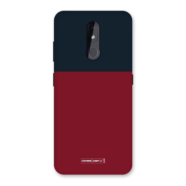 Maroon and Navy Blue Back Case for Nokia 3.2