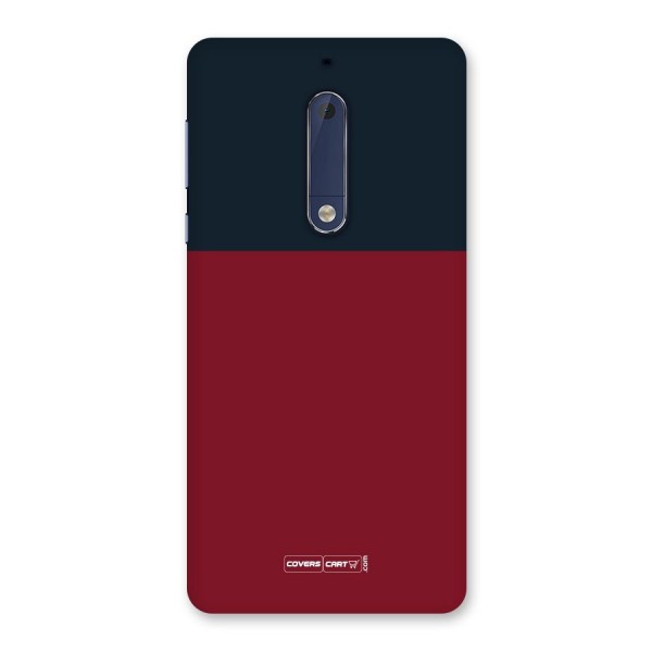 Maroon and Navy Blue Back Case for Nokia 5
