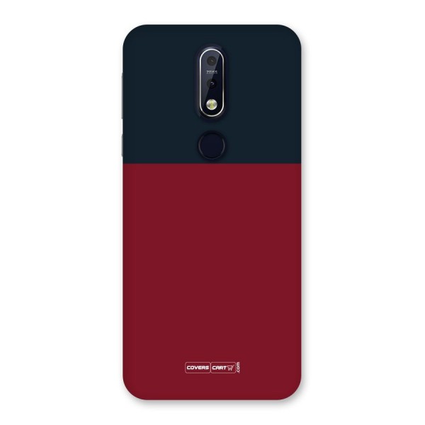 Maroon and Navy Blue Back Case for Nokia 7.1