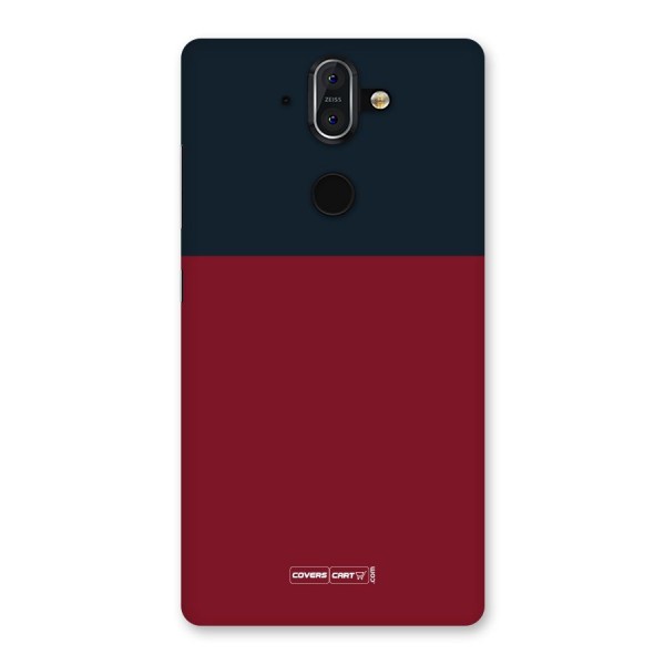 Maroon and Navy Blue Back Case for Nokia 8 Sirocco