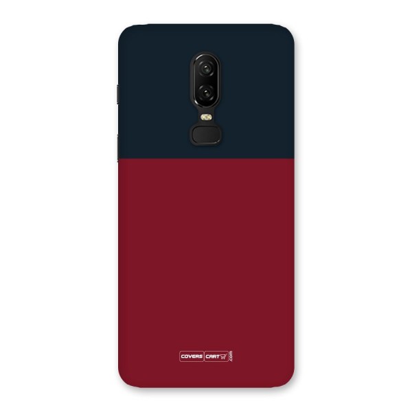 Maroon and Navy Blue Back Case for OnePlus 6