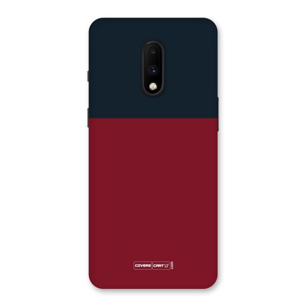 Maroon and Navy Blue Back Case for OnePlus 7