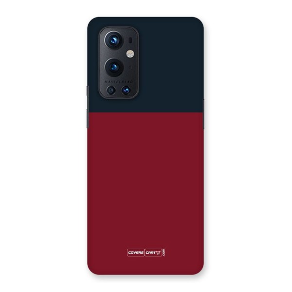 Maroon and Navy Blue Back Case for OnePlus 9 Pro