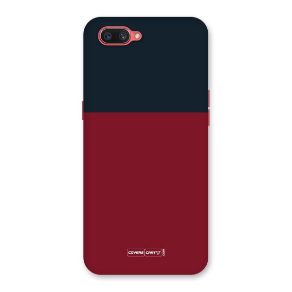 Maroon and Navy Blue Back Case for Oppo A3s
