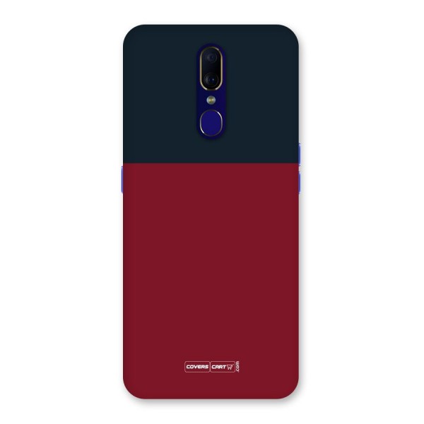 Maroon and Navy Blue Back Case for Oppo A9