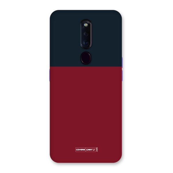 Maroon and Navy Blue Back Case for Oppo F11 Pro