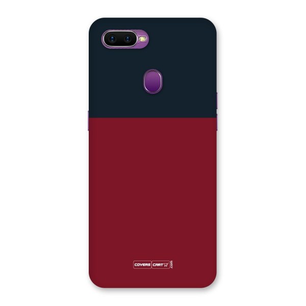 Maroon and Navy Blue Back Case for Oppo F9