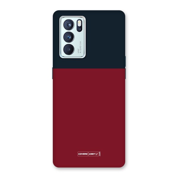 Maroon and Navy Blue Back Case for Oppo Reno6 Pro 5G