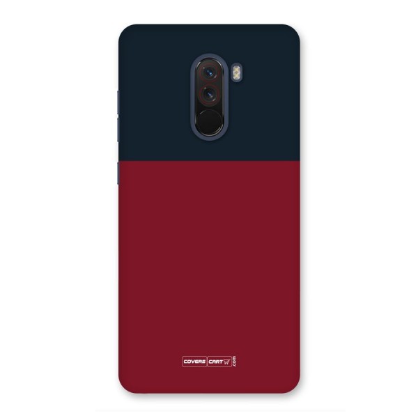 Maroon and Navy Blue Back Case for Poco F1