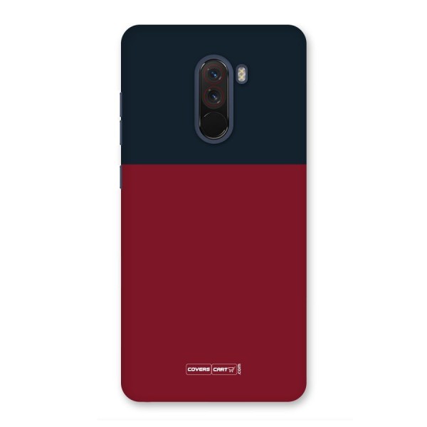 Maroon and Navy Blue Back Case for Poco F1