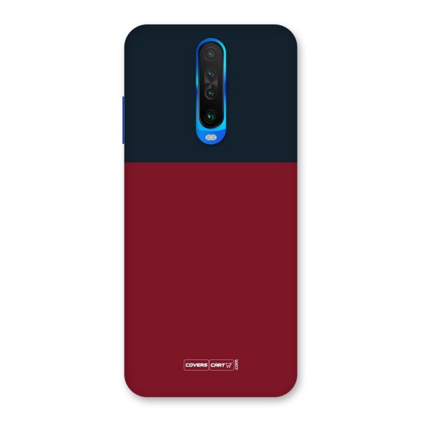 Maroon and Navy Blue Back Case for Poco X2
