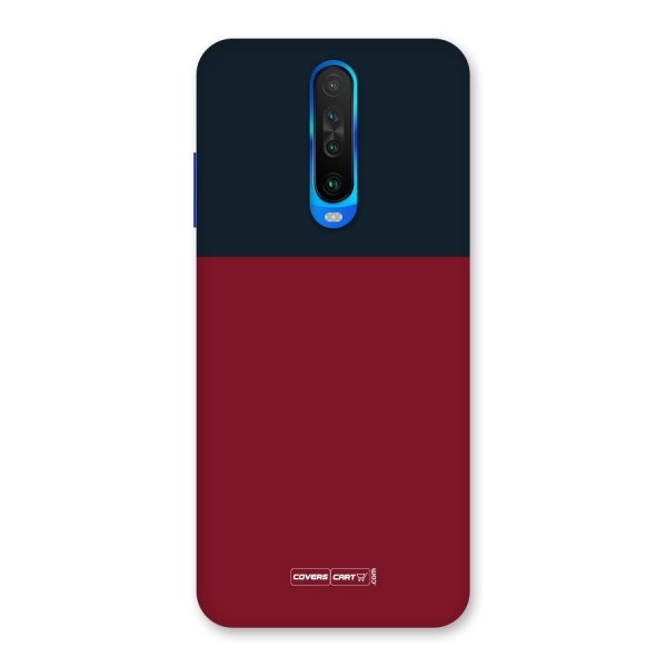 Maroon and Navy Blue Back Case for Poco X2