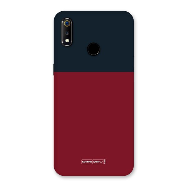 Maroon and Navy Blue Back Case for Realme 3