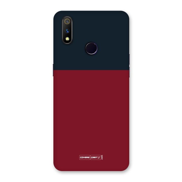 Maroon and Navy Blue Back Case for Realme 3 Pro